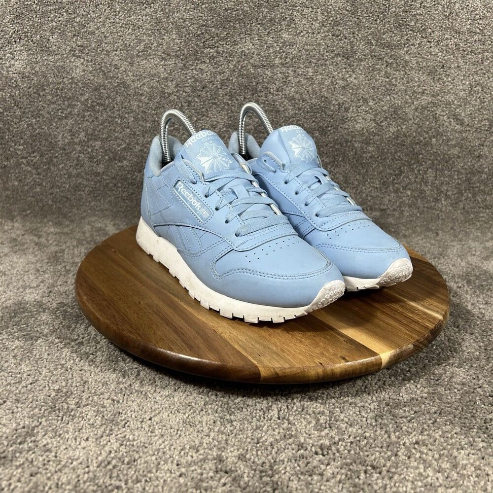 Reebok Classic EF3036  Women’s Size 7.5 Fluid Blue Leather Athletic Shoes Used - Picture 2 of 12